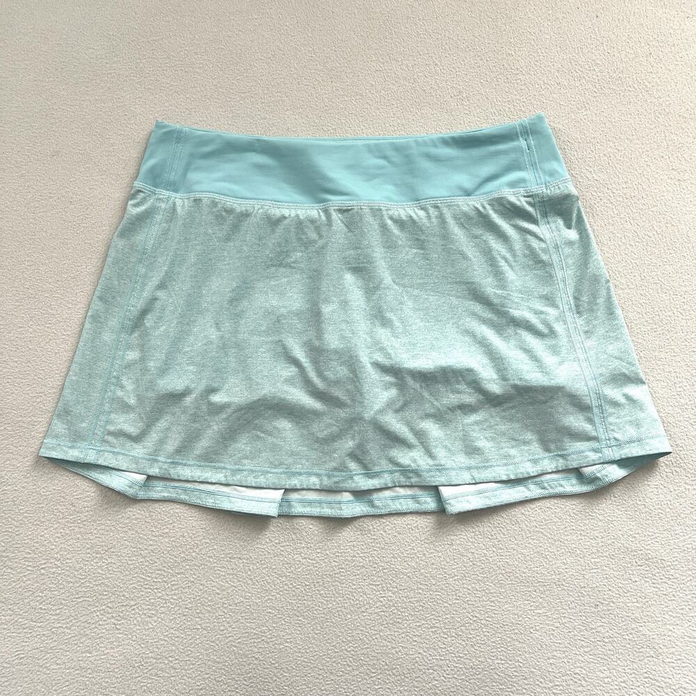 Lululemon Pace Rival Skirt No Panels 15" Heather Lux Multi Icing Blue 8 Tall